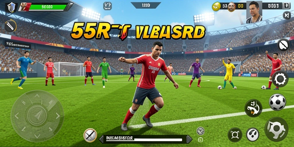 Tampilan gameplay seru di 55RT dengan aksi olahraga yang mendebarkan.
