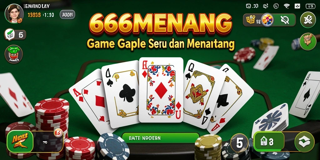 Gameplay Gaple seru di 666MENANG dengan grafik menarik.