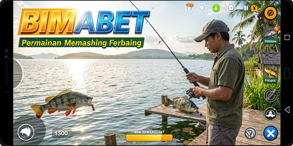 Tangkapan besar dalam permainan memancing BIMABET yang seru.