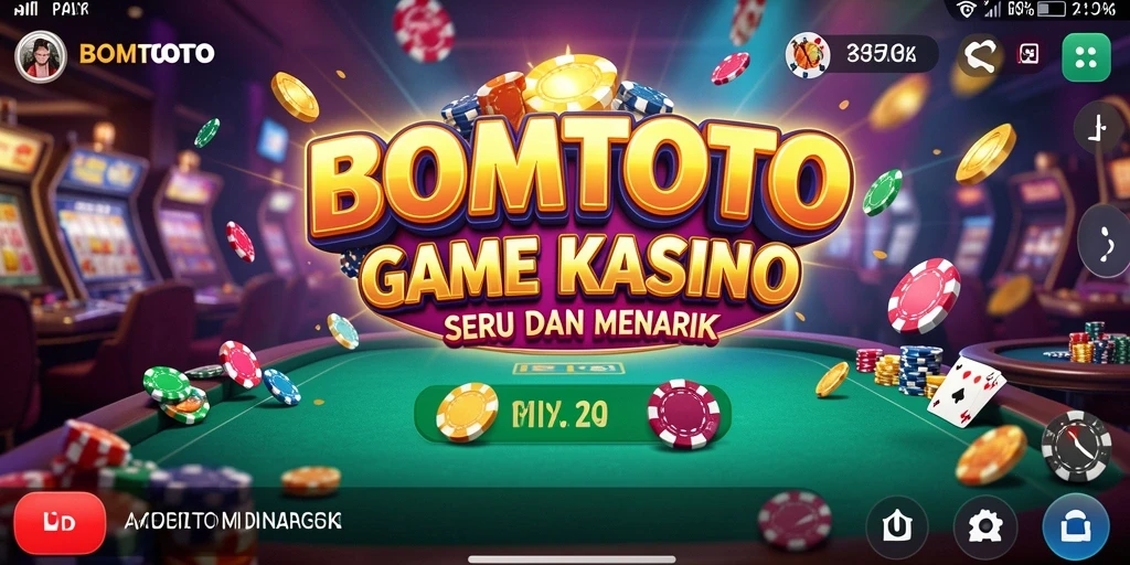 Screenshot gameplay BOMTOTO, menampilkan suasana Kasino yang mendebarkan.