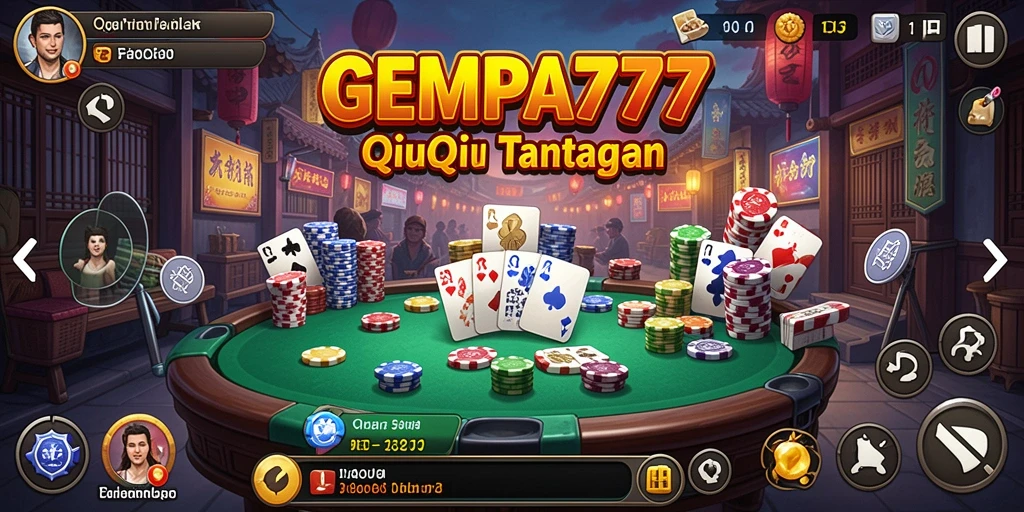 Screenshot GEMPA777 menunjukkan aksi seru dalam permainan QiuQiu.