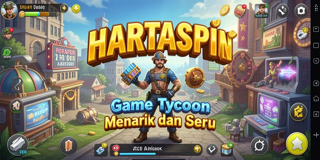 Tampilan permainan HARTASPIN yang seru dan menarik.
