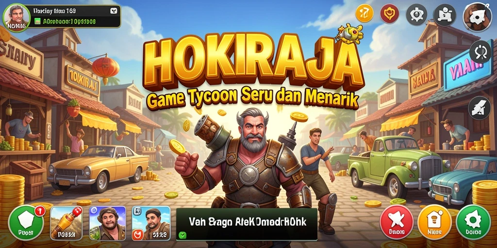 Tampilan gameplay HOKIRAJA yang menampilkan strategi Tycoon yang menarik.