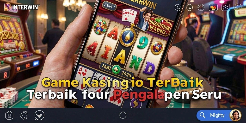 Screenshot utama INTERWIN menunjukkan gameplay kasino yang seru.
