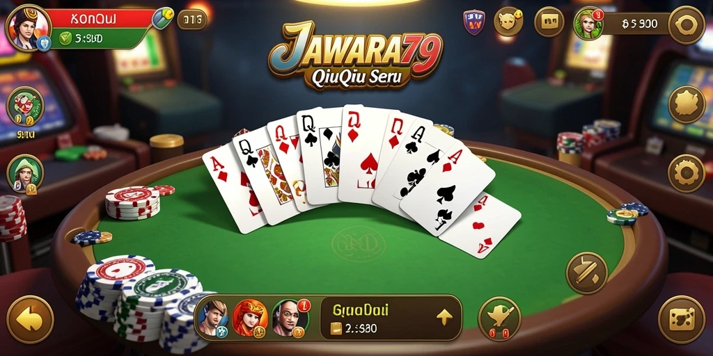 Tampilan menarik dari gameplay QiuQiu di JAWARA79.