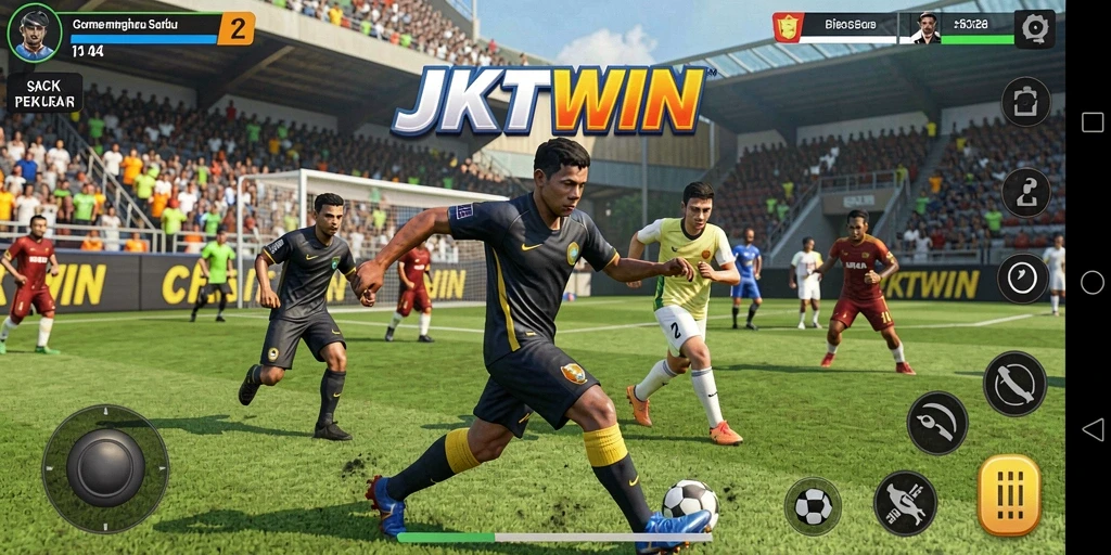 Screenshot JKTWIN menunjukkan gameplay kompetitif yang intens.