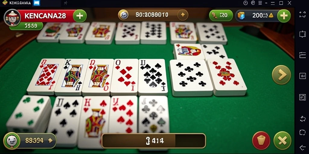 Screenshot gameplay KENCANA28 menampilkan suasana bermain Gaple yang seru.