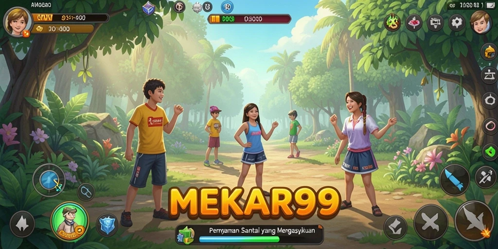 Tampilan gameplay MEKAR99 yang seru dan penuh warna.