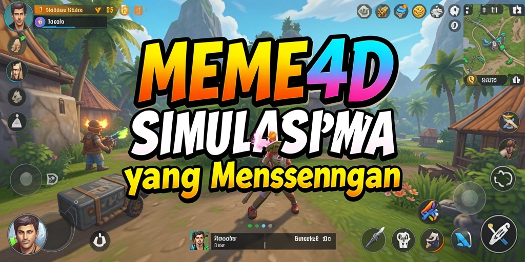Tampilan gameplay MEME4D yang penuh warna dan interaktif.