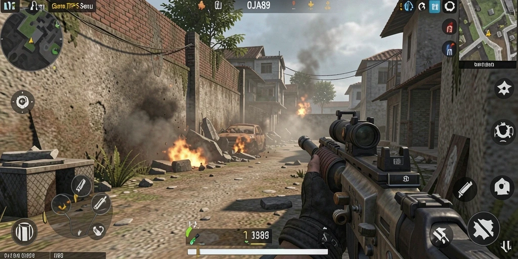 Tangkapan layar dari gameplay menegangkan di OJA89.
