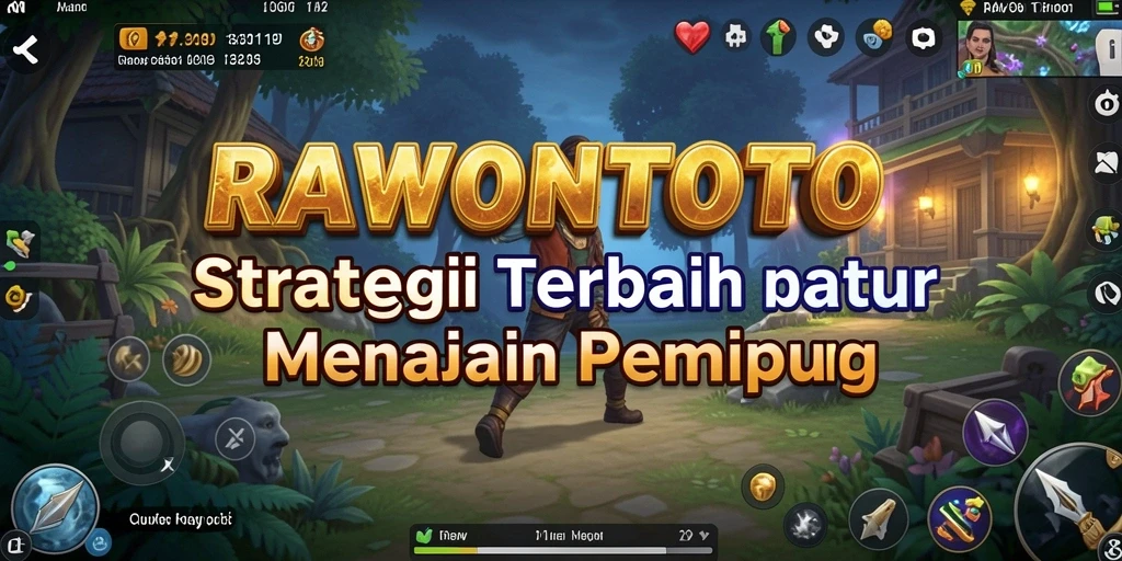 Tampilan menarik dari gameplay strategis RAWONTOTO yang intens.