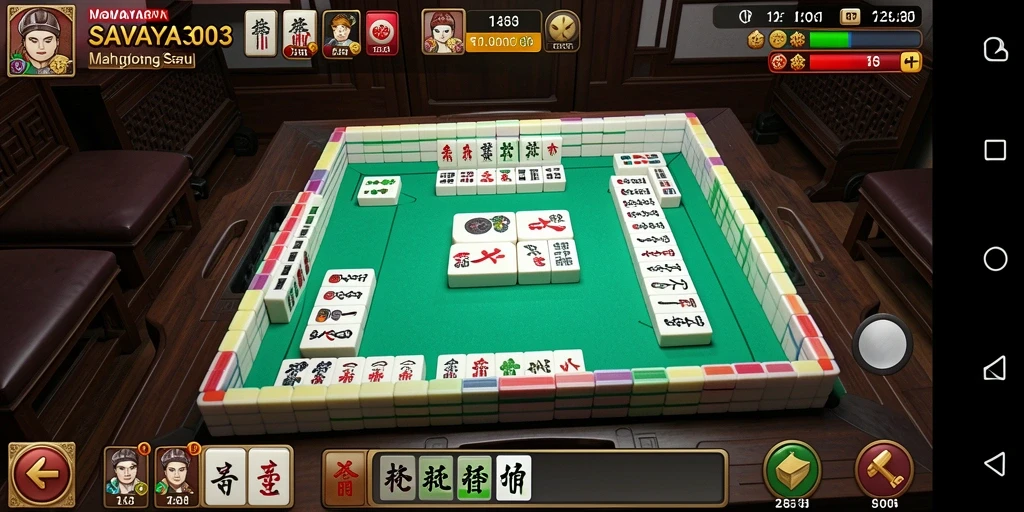 Screenshot SAVAYA303 menampilkan gameplay Mahjong yang seru dan menantang.