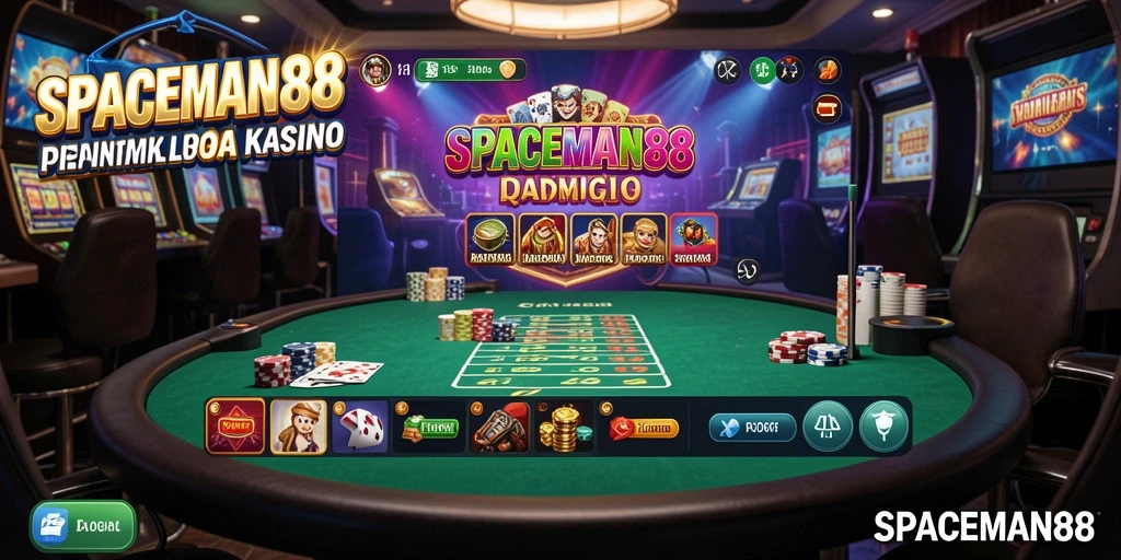 Screenshot gameplay SPACEMAN88 yang menunjukkan keseruan permainan Kasino.