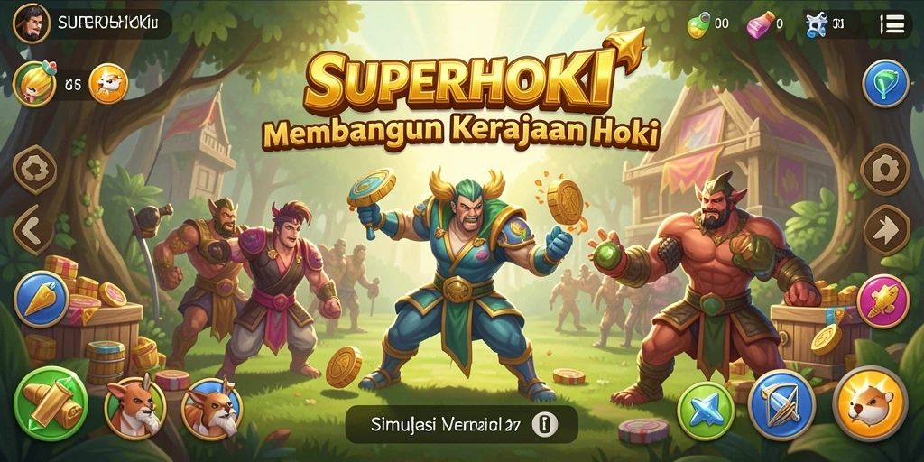 Tampilan gameplay SUPERHOKI yang penuh aksi dan strategi.