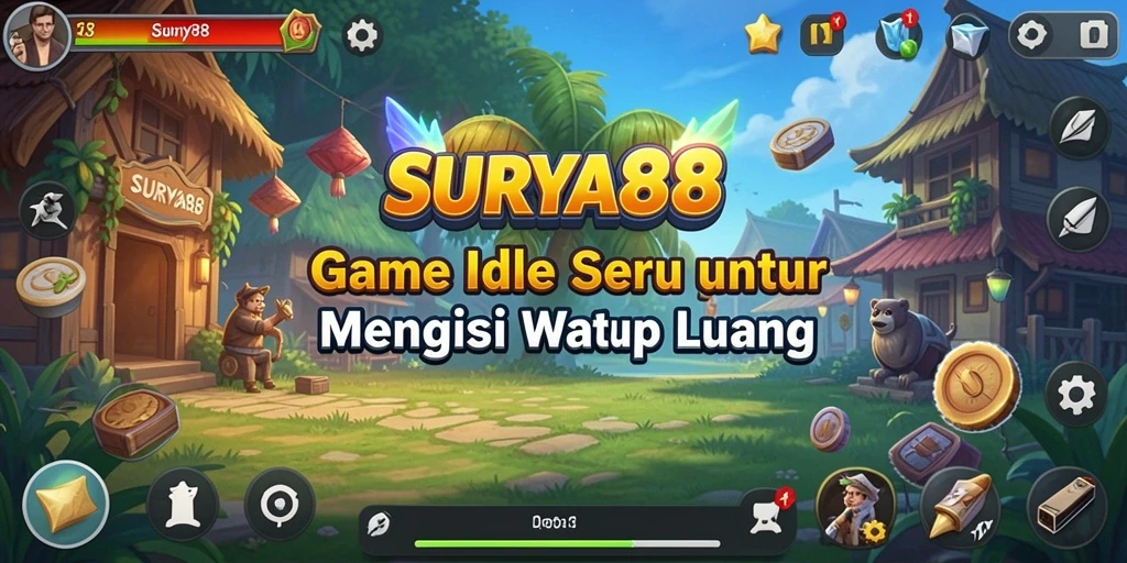 Tampilan gameplay seru dari SURYA88 dalam genre Idle.