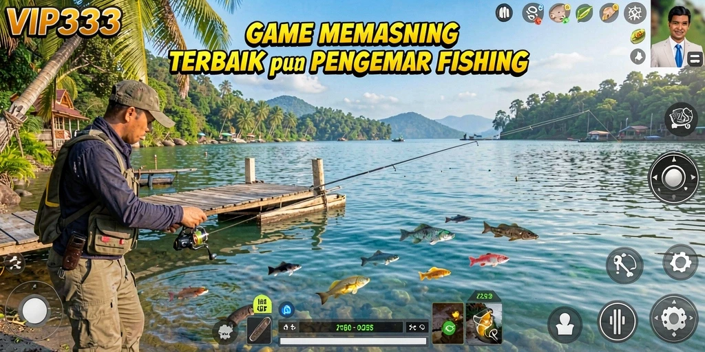 Screenshot VIP333 menunjukkan aksi memancing seru dalam suasana yang indah.