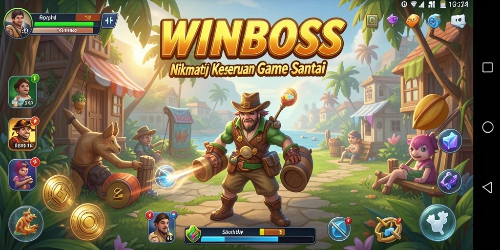 Tampilan gameplay seru dan penuh warna dari WINBOSS.